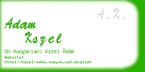 adam kszel business card