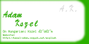 adam kszel business card